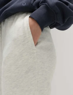 Cotton Rich Cuffed High Waisted Tapered Joggers