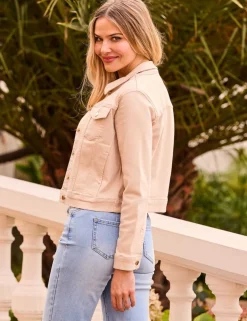 Cotton Rich Denim Collared Jacket