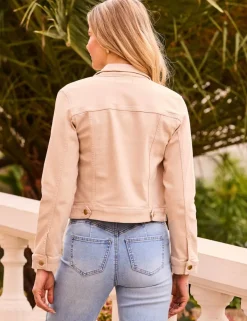 Cotton Rich Denim Collared Jacket