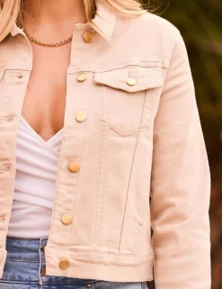 Cotton Rich Denim Collared Jacket