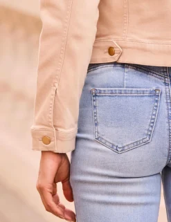 Cotton Rich Denim Collared Jacket