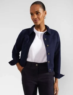 Cotton Rich Denim Cropped Jacket