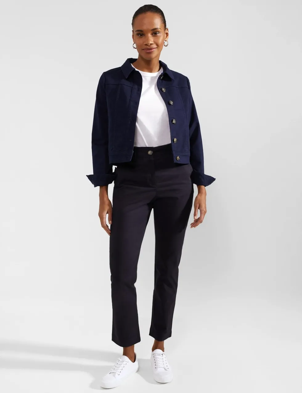 Cotton Rich Denim Cropped Jacket