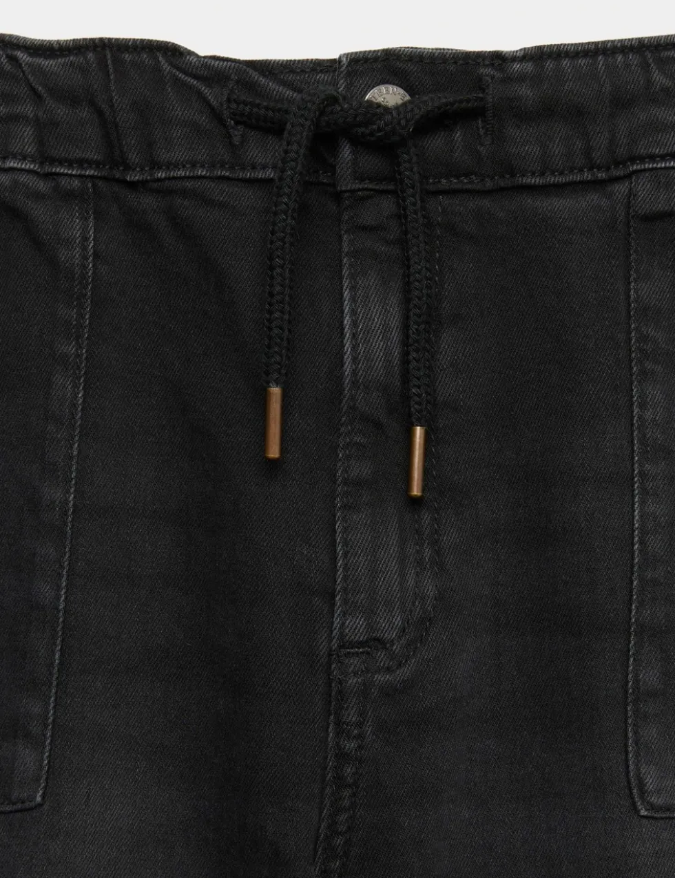 Cotton Rich Denim Drawstring Jeans (6-16 Yrs)