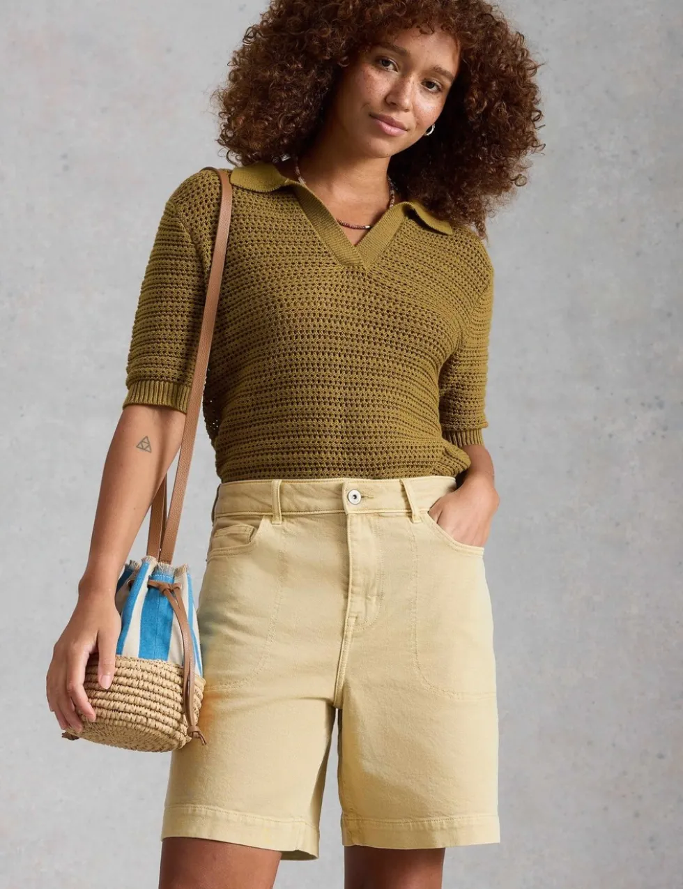 Cotton Rich Denim Shorts