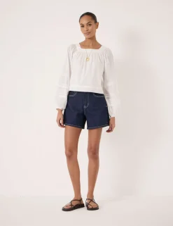 Cotton Rich Denim Shorts