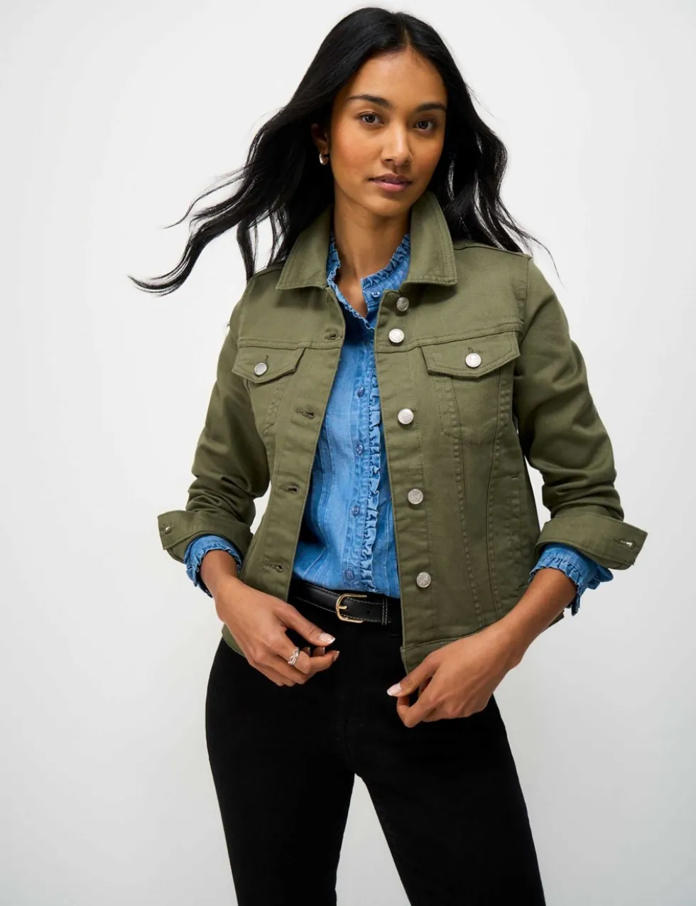 Cotton Rich Denim Western Jacket