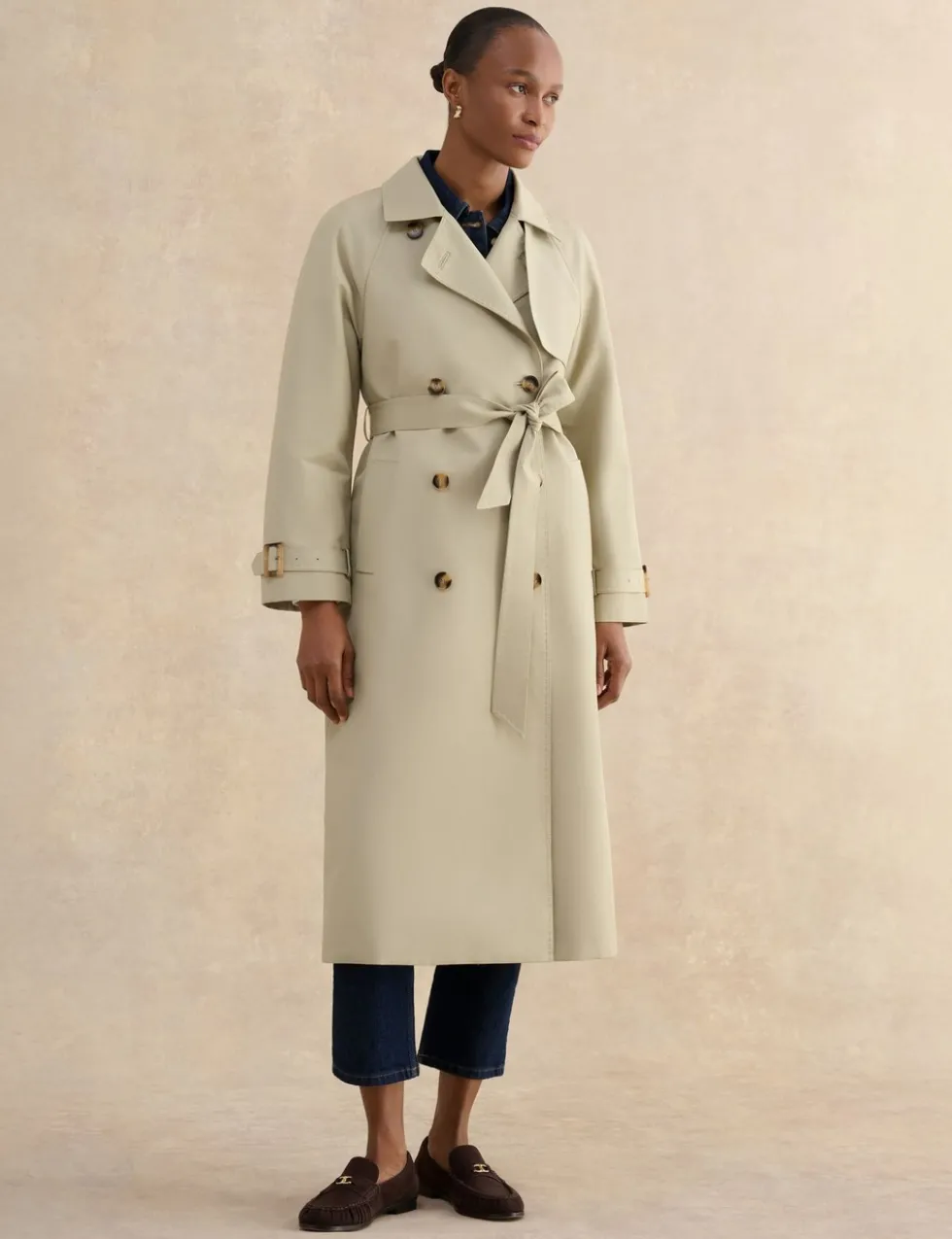 Cotton Rich Double Breasted Trench Coat