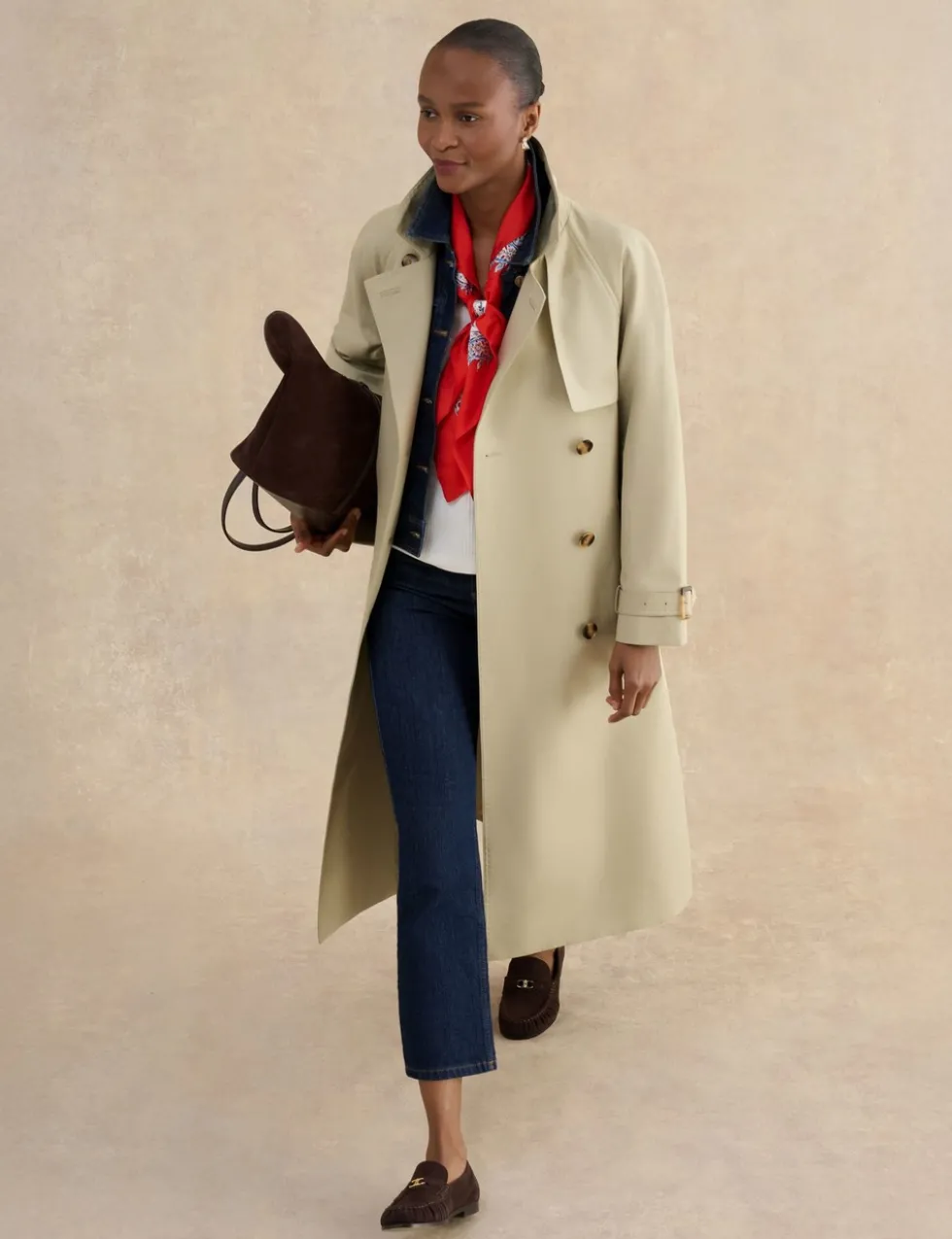 Cotton Rich Double Breasted Trench Coat