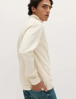 Cotton Rich Double Knit Half Zip Sweatshirt