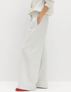 Cotton Rich Drawstring Wide Leg Joggers