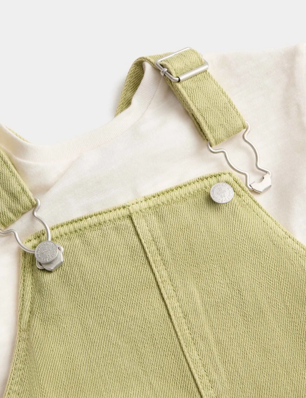 Cotton Rich Dungarees & Top Outfit (0-3 Yrs)