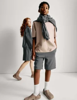 Cotton Rich Elasticated Waist Shorts (6-16 Yrs)