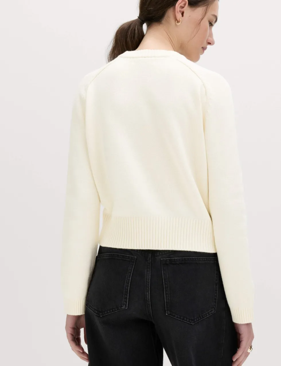 Cotton Rich Embroidered Crew Neck Jumper