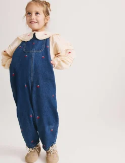 Cotton Rich Embroidered Dungaree Outfit (2-10 Yrs)