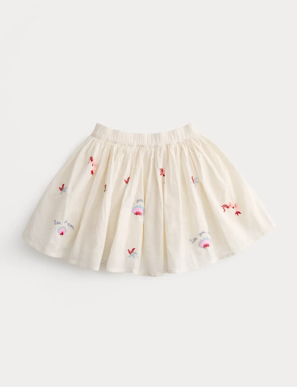Cotton Rich Embroidered Mini Skirt (2-10 Yrs)