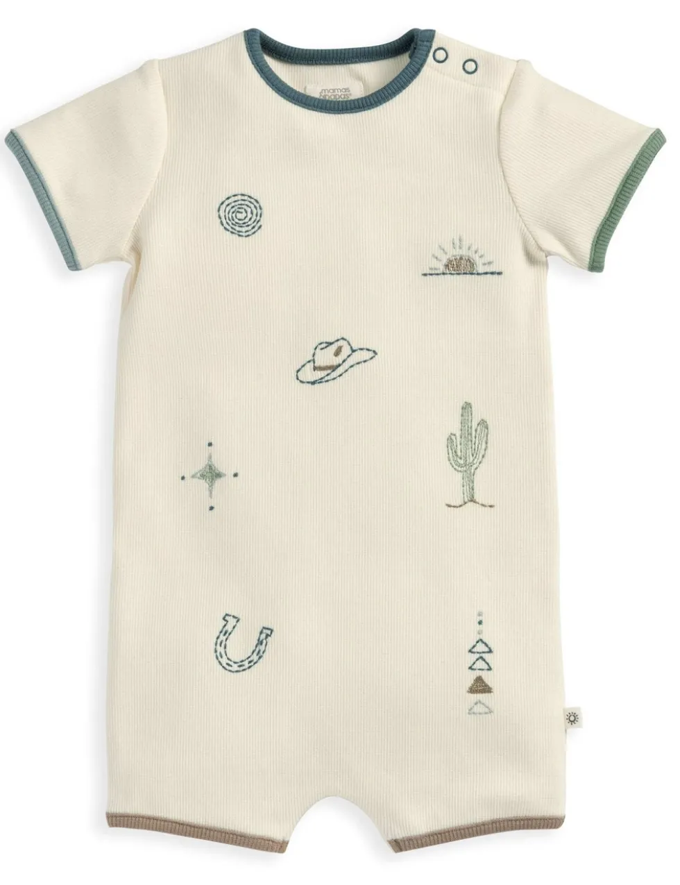 Cotton Rich Embroidered Romper (7lbs-12 Mths)