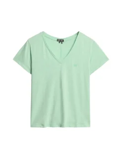 Cotton Rich Embroidered Scoop Neck T-Shirt