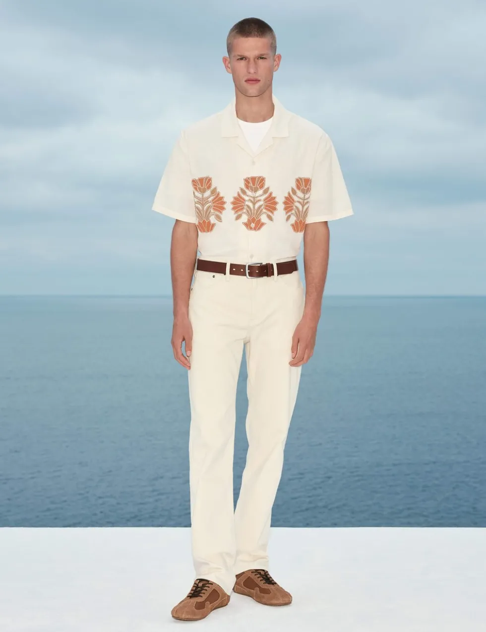 Cotton Rich Embroidered Short Sleeve Shirt