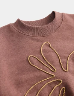 Cotton Rich Embroidered Sweatshirt (2-8 Yrs)