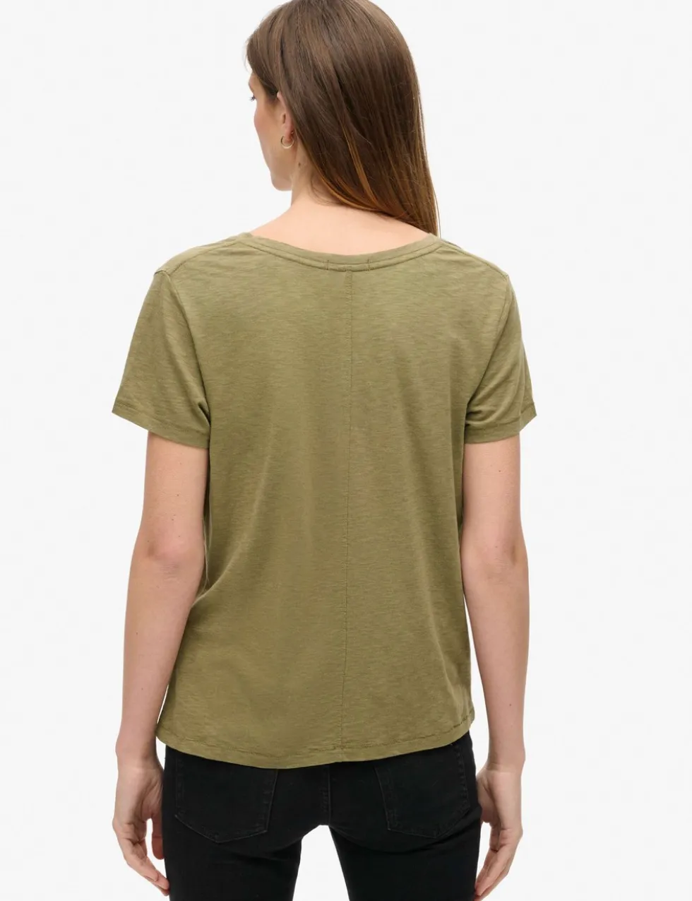 Cotton Rich Embroidered V-Neck T-Shirt