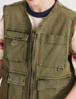 Cotton Rich Fisherman Utility Gilet (6-16 Yrs)