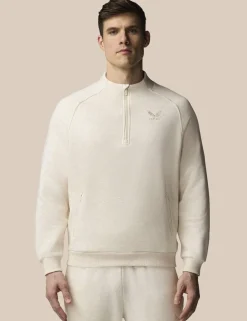 Cotton Rich Fleece Half Zip Sports T-Shirt