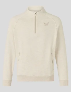 Cotton Rich Fleece Half Zip Sports T-Shirt