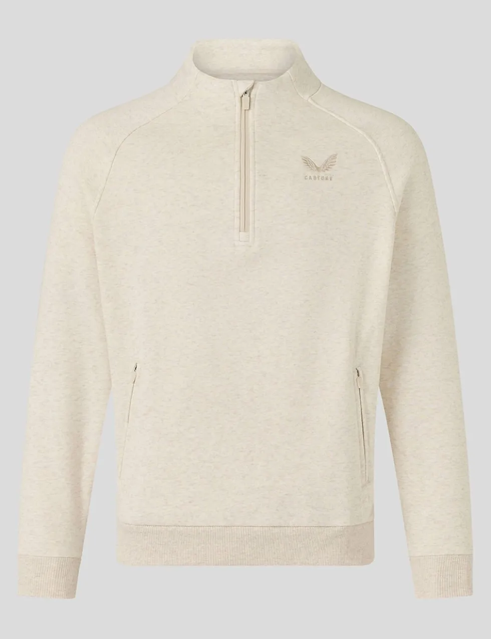 Cotton Rich Fleece Half Zip Sports T-Shirt