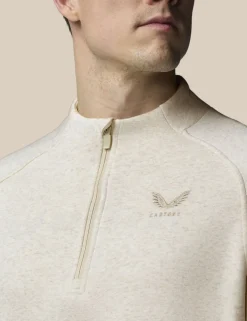 Cotton Rich Fleece Half Zip Sports T-Shirt