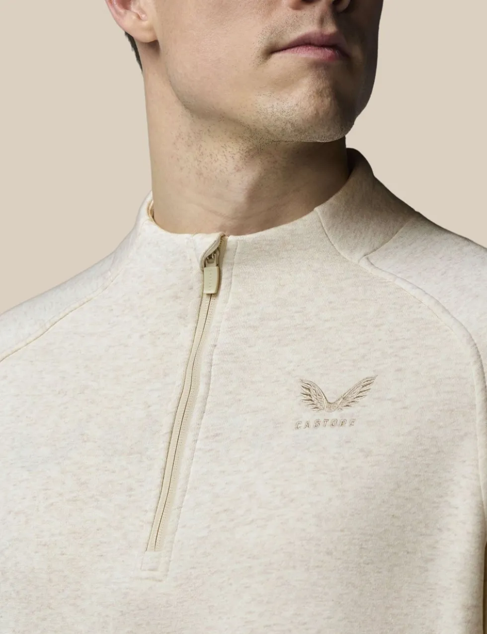 Cotton Rich Fleece Half Zip Sports T-Shirt
