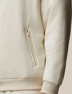 Cotton Rich Fleece Half Zip Sports T-Shirt