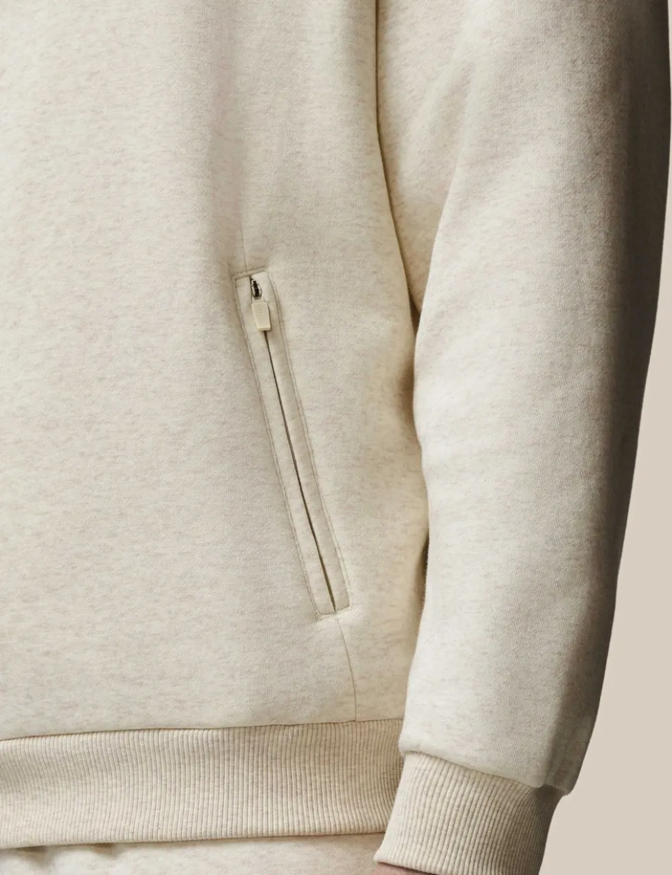 Cotton Rich Fleece Half Zip Sports T-Shirt
