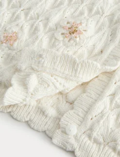Cotton Rich Floral Cardigan (4-10 Yrs)