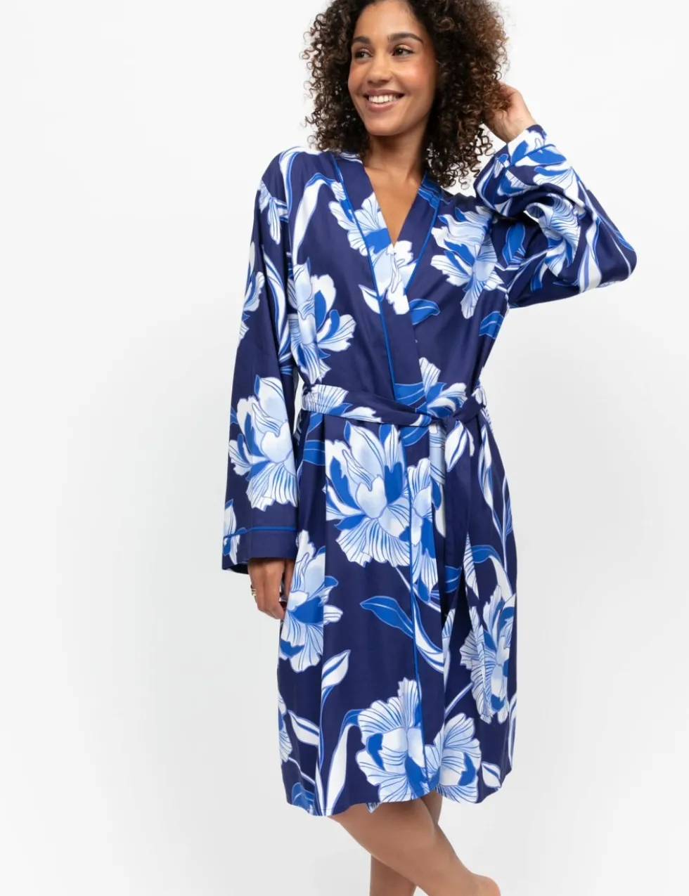 Cotton Rich Floral Dressing Gown