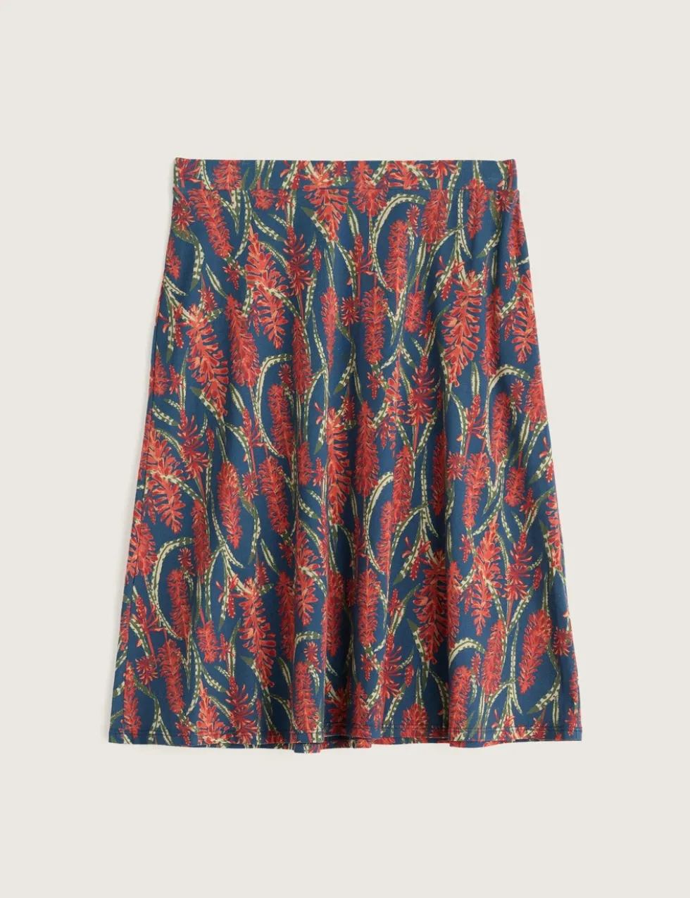 Cotton Rich Floral Knee Length A-Line Skirt