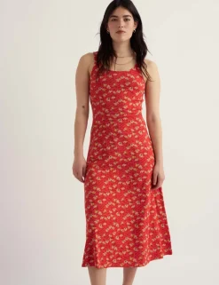Cotton Rich Floral Midi Skater Dress