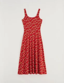 Cotton Rich Floral Midi Skater Dress