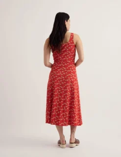 Cotton Rich Floral Midi Skater Dress