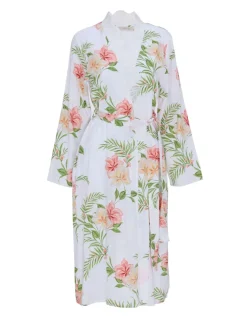Cotton Rich Floral Print Dressing Gown