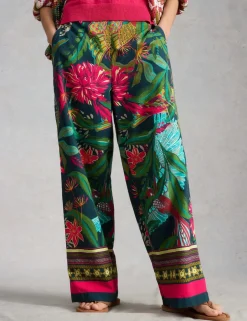 Cotton Rich Floral Wide Leg Culottes