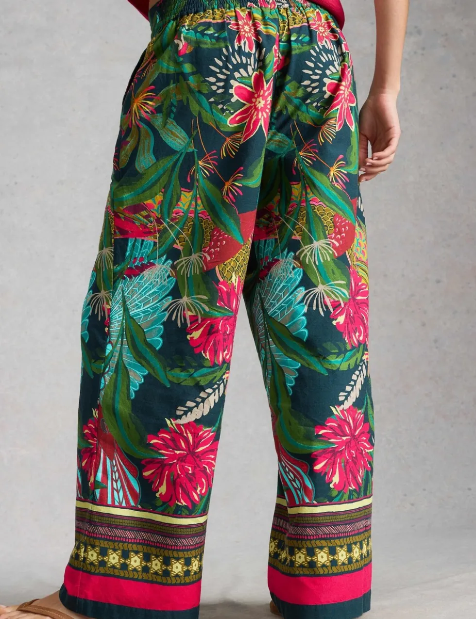 Cotton Rich Floral Wide Leg Culottes