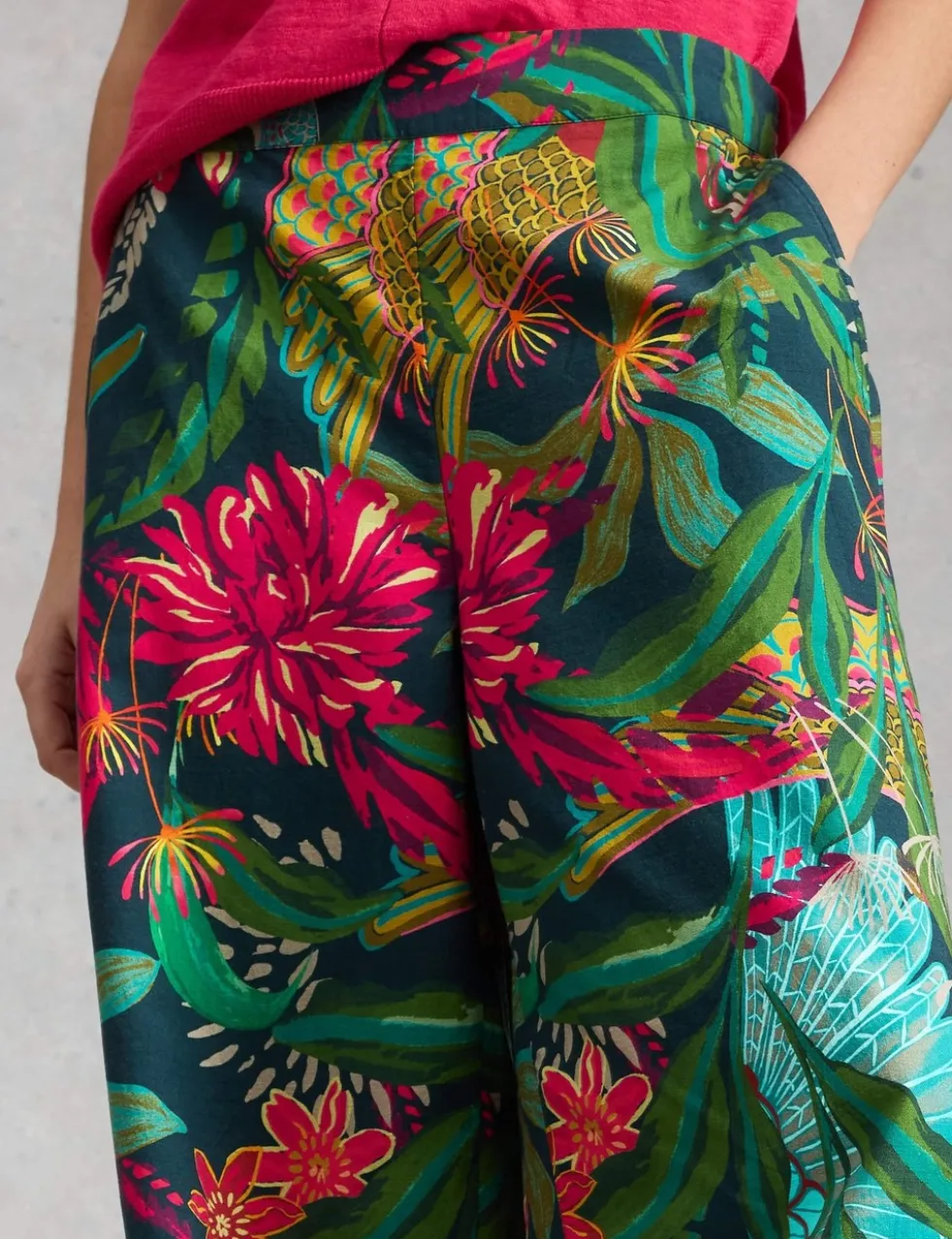 Cotton Rich Floral Wide Leg Culottes