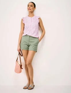 Cotton Rich Frill Detail Top