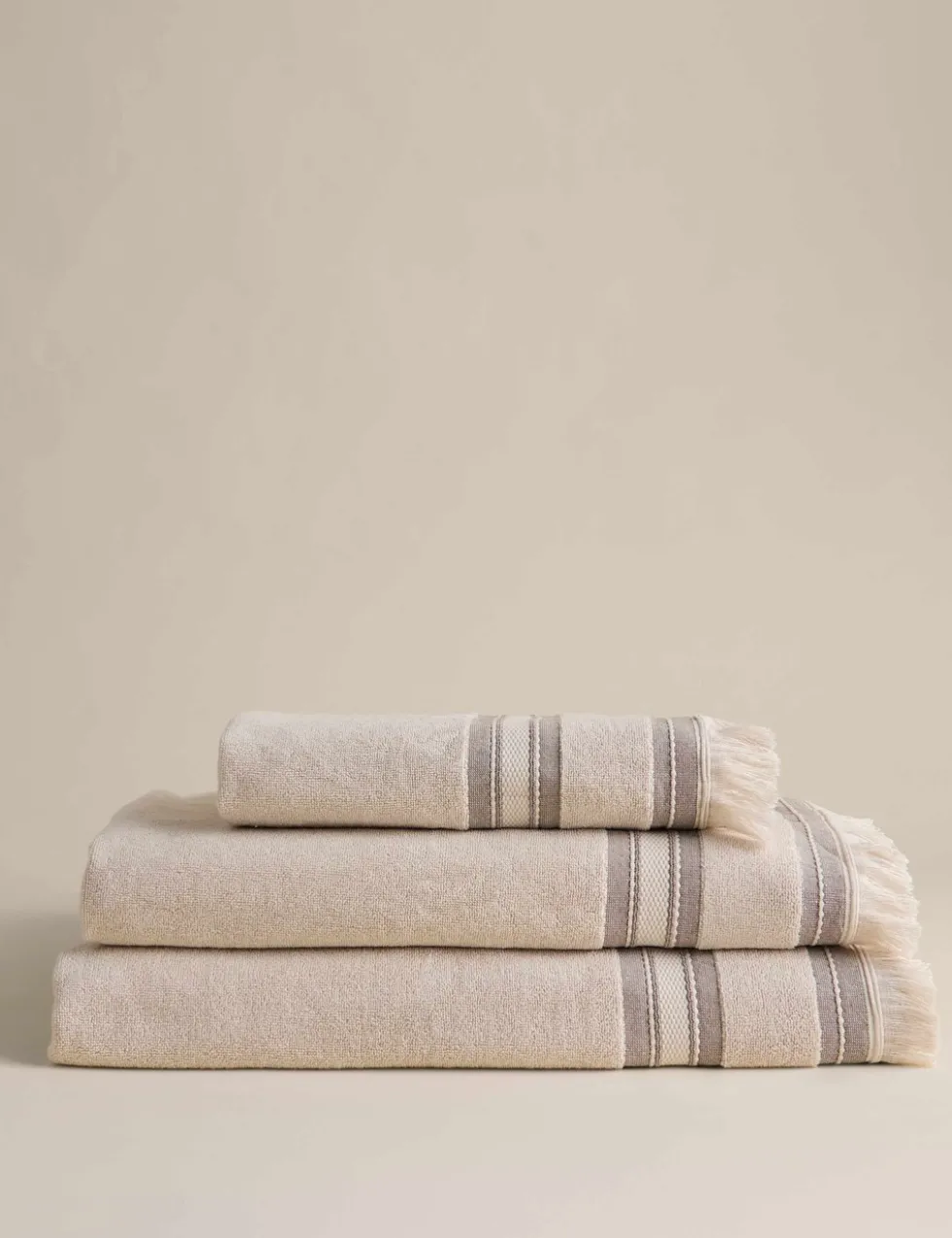 Cotton Rich Fringed Border Towel