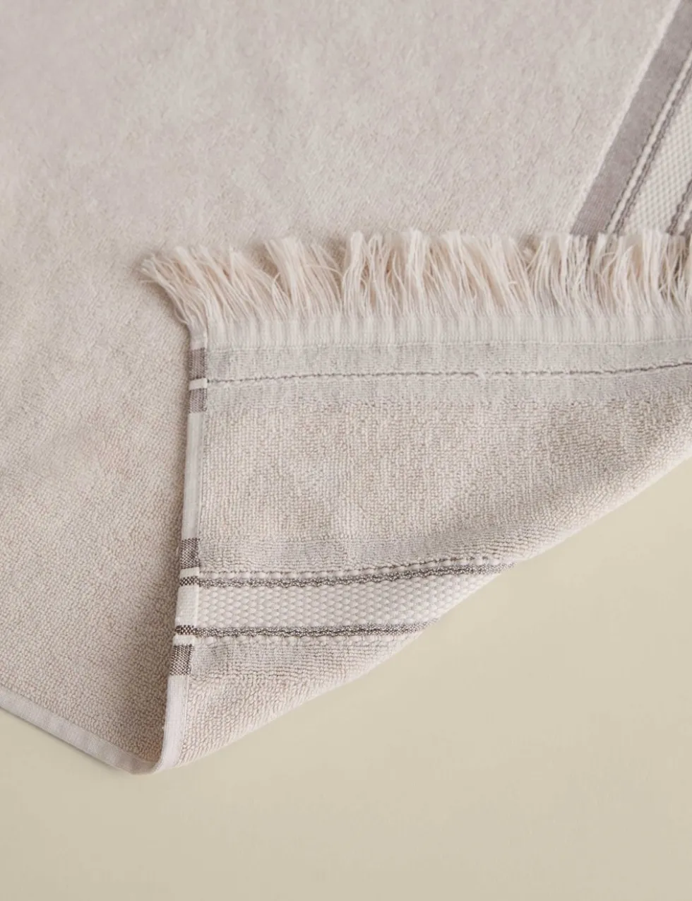 Cotton Rich Fringed Border Towel