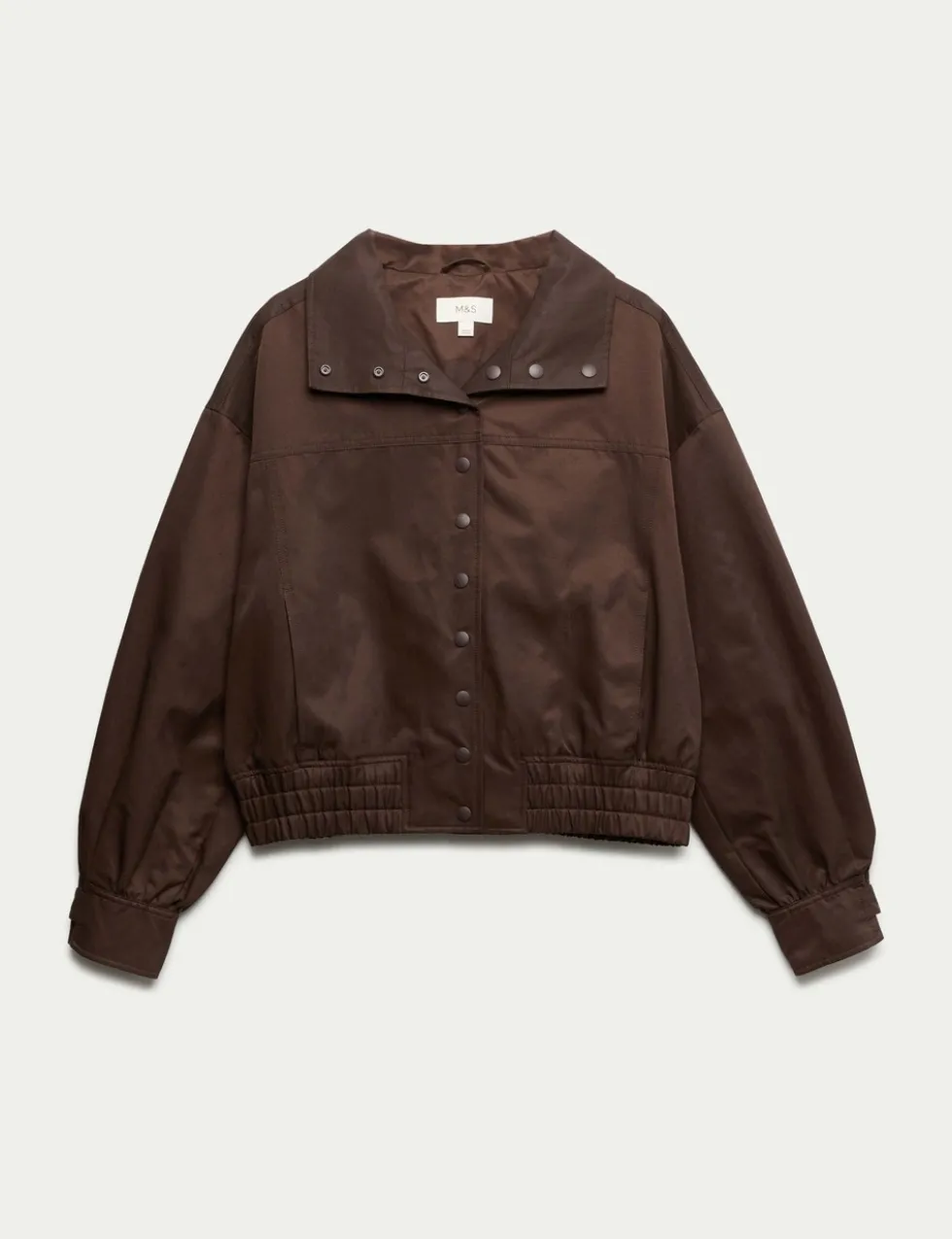 Cotton Rich Funnel Neck Bomber Jacket
