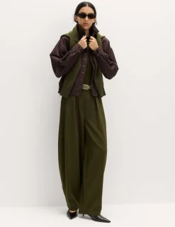 Cotton Rich Funnel Neck Bomber Jacket