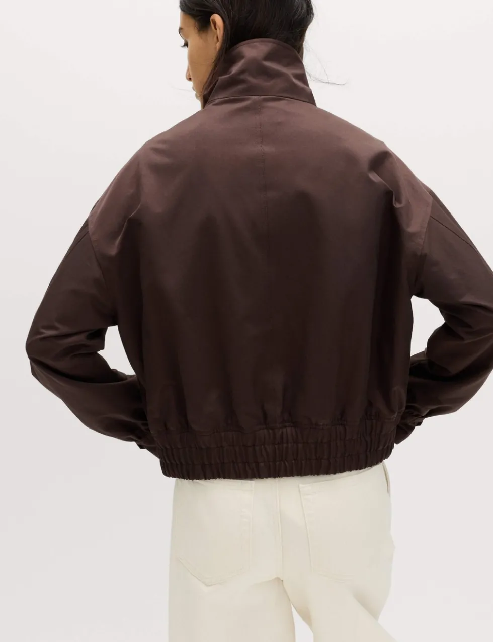Cotton Rich Funnel Neck Bomber Jacket
