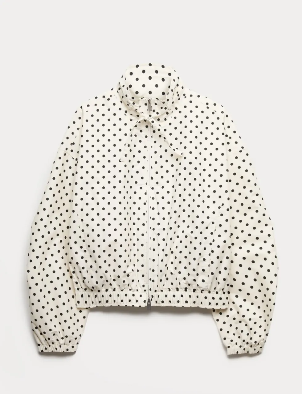 Cotton Rich Funnel Neck Bomber Jacket